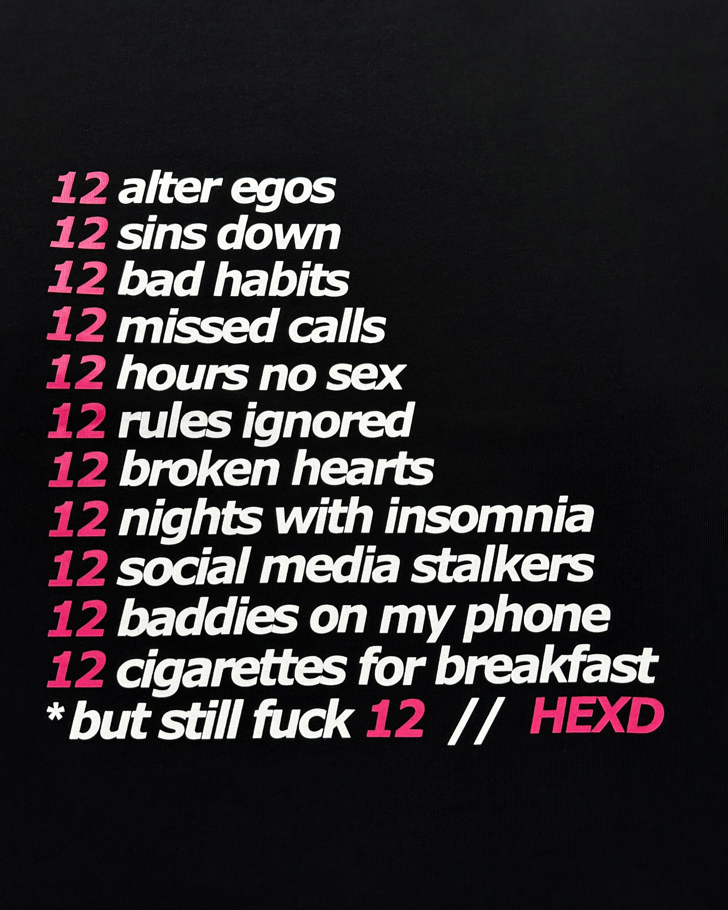 12 List Tee
