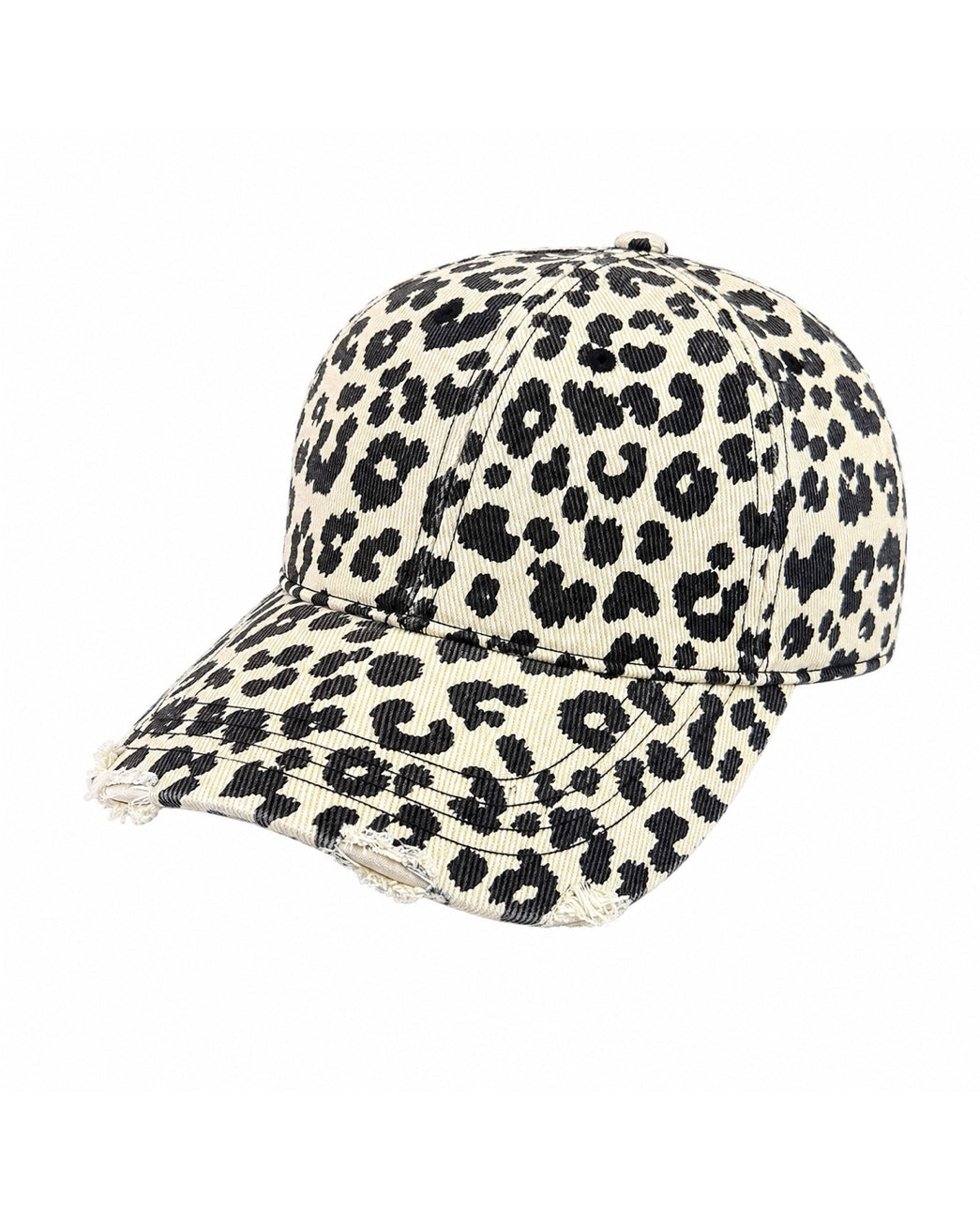 Distressed Leopard Cap