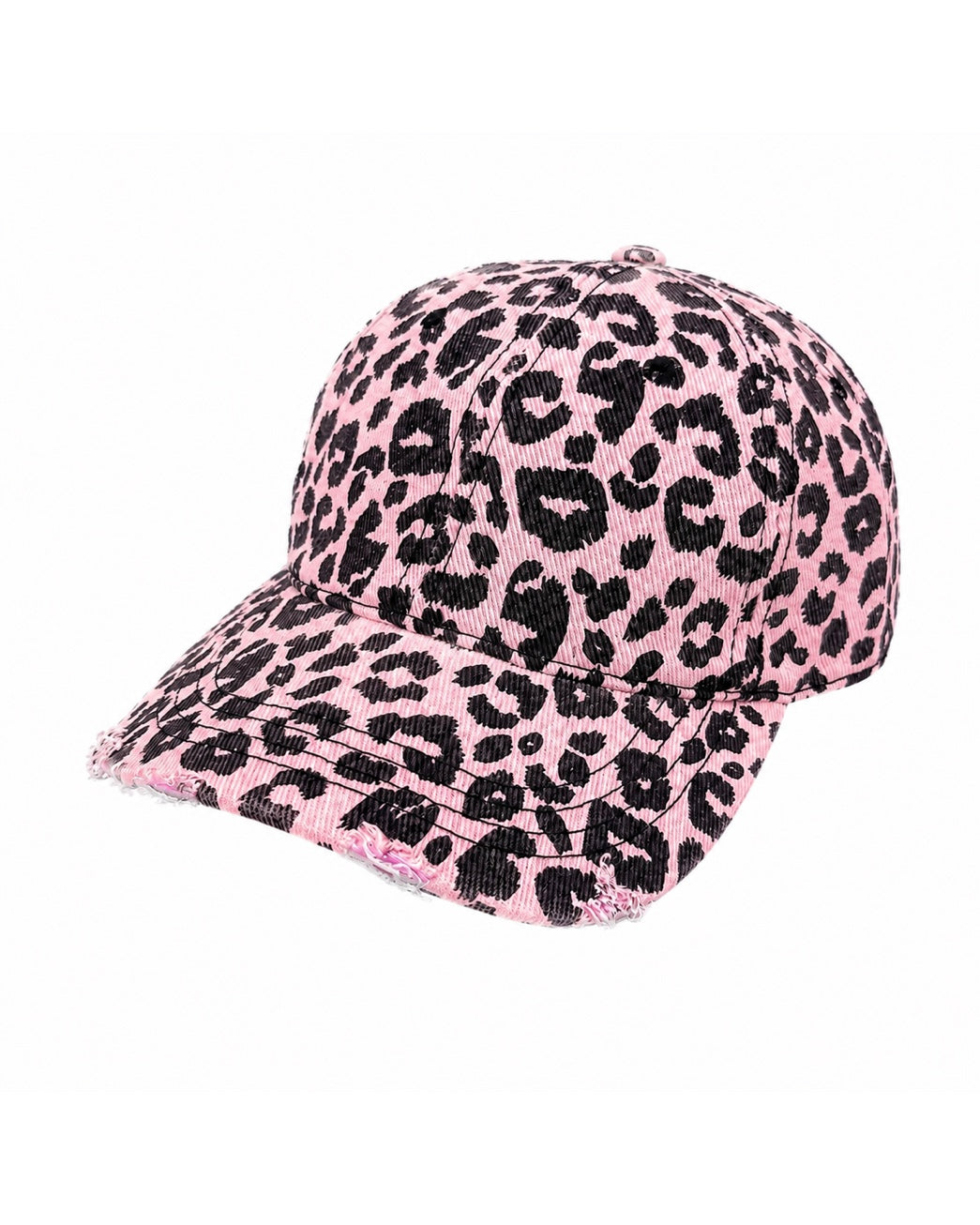 Distressed Leopard Cap